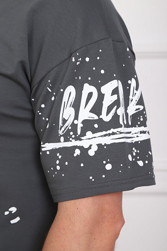 Футболка мужская Дорс футер серый