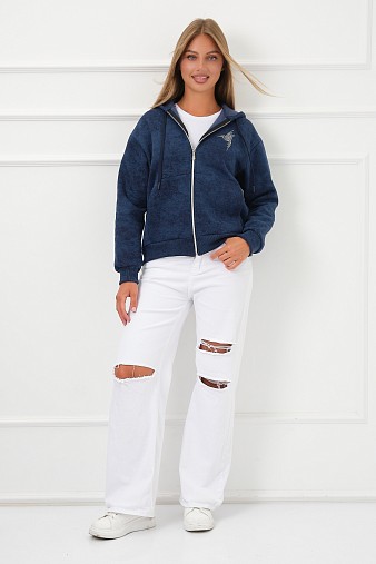 Толстовка женская Дюна начёс индиго