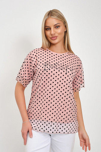 Футболка женская Бьюти вискоза пудра