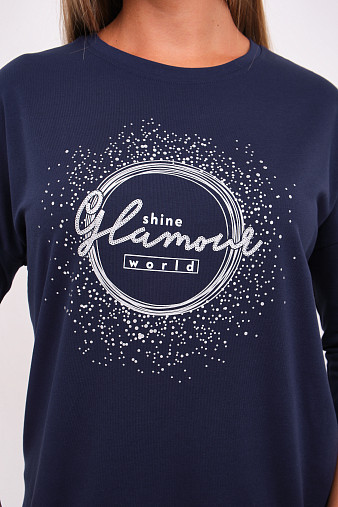 Лонгслив жен. Гламур индиго