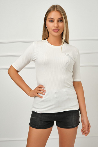 Лонгслив женский Вираж лапша экрю