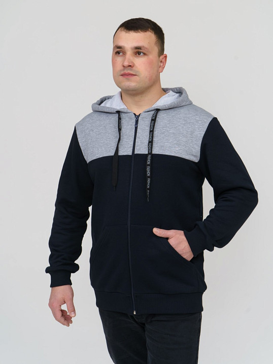 Толстовка мужская Фаворит черный 3-х нитка петля