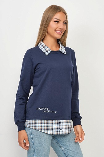 Толстовка женская Аврора индиго