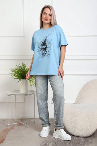 Футболка женская Жанет голубой