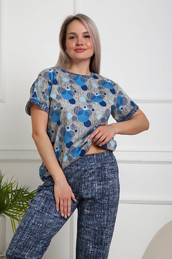 Костюм женский Линда джинс/круги