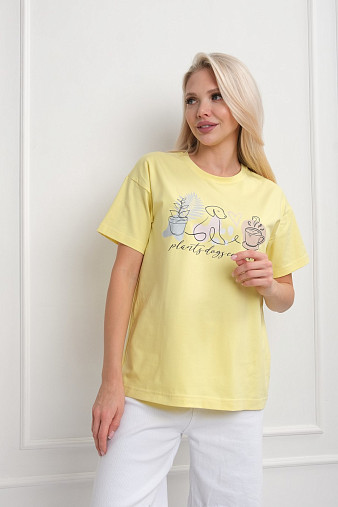 Футболка женская Смайл лимон