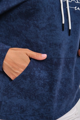 Толстовка женская Винтаж индиго