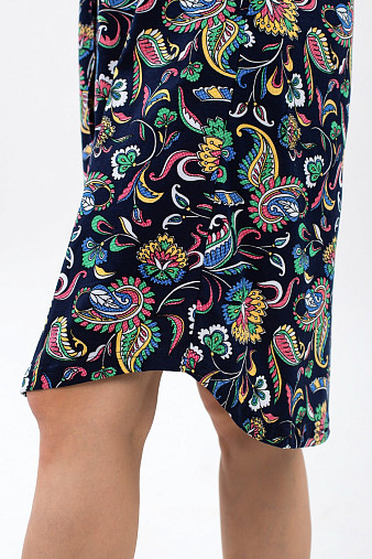 Халат Анна синий/узор