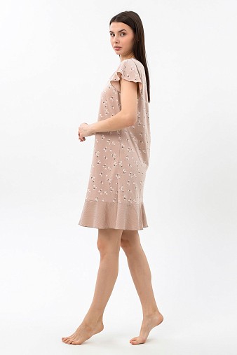 Ночная сорочка Астра крыло беж/цветы