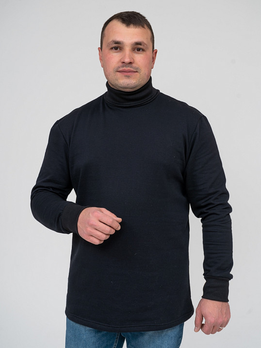 Водолазка мужская футер черная