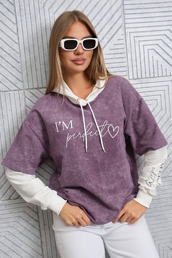 Толстовка женская Венди варенка лиловый