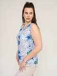 Майка Летнее признание голубой/буквы