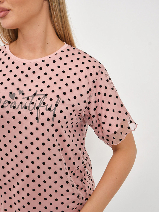 Футболка женская Бьюти вискоза пудра