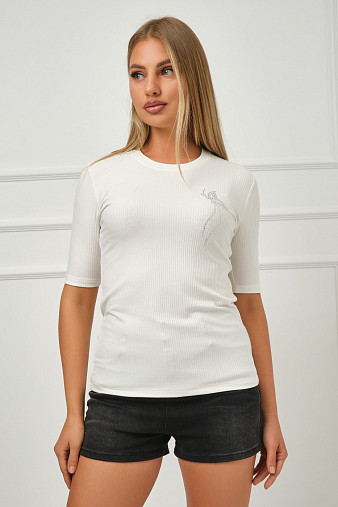 Лонгслив женский Вираж лапша экрю