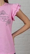 Пижама Парижанка шорты розовый/эскимо