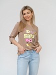 Лонгслив Элис рукав 3/4 бежевый