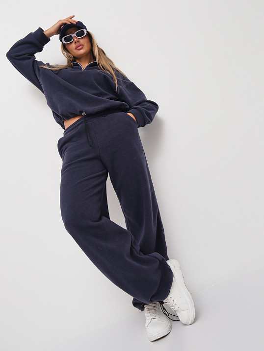 Костюм жен. Тренд флис т.серый