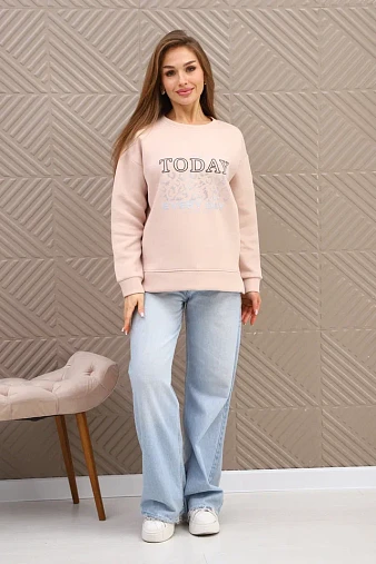 Свитшот женский Лео бежевый