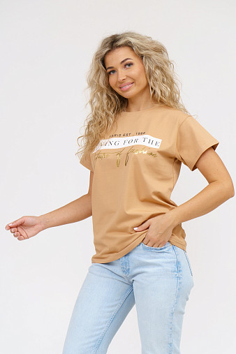 Футболка женская Имидж песочная