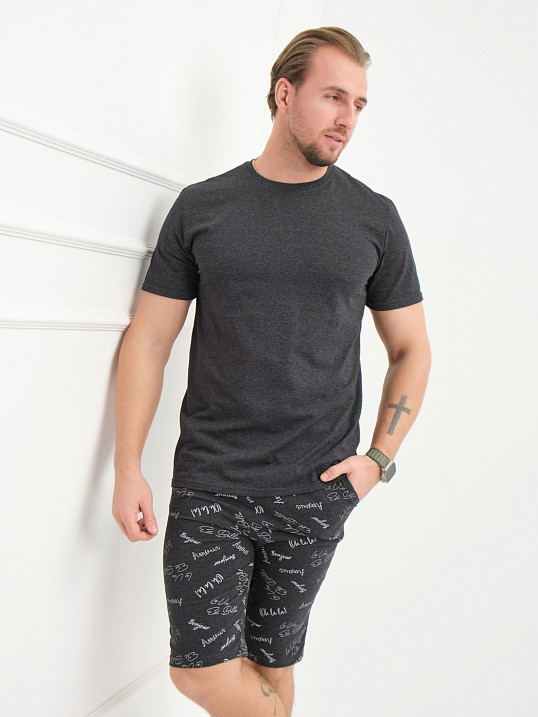 Костюм мужской Джой антрацит/буквы