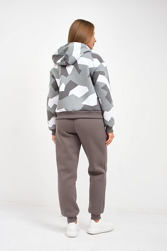Костюм женский Дюна набивка начёс серый