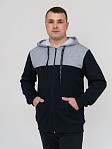 Толстовка мужская Фаворит синий 3-х нитка петля