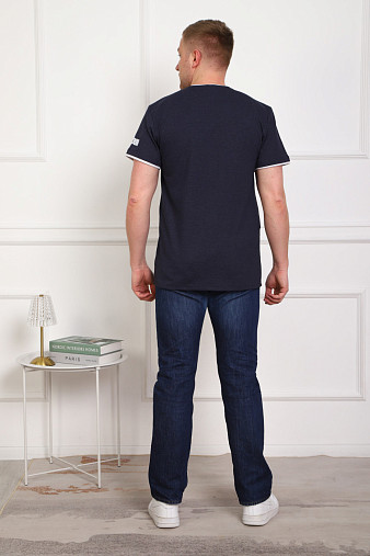 Футболка мужская Смарт синий/меланж