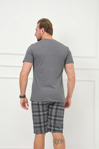 Костюм мужской Джой серый/клетка