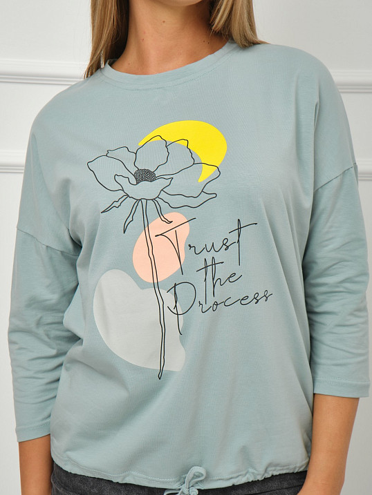 Лонгслив Николь аква