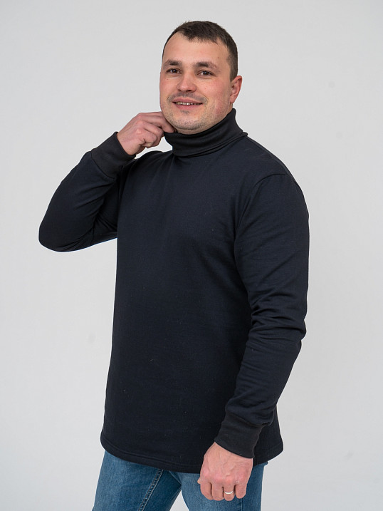 Водолазка мужская футер черная