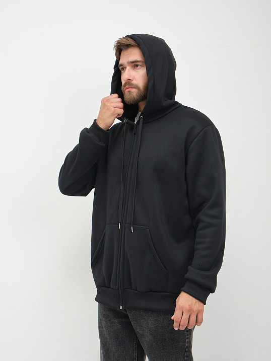 Толстовка муж. Дэнди 3-х нитка начес черный