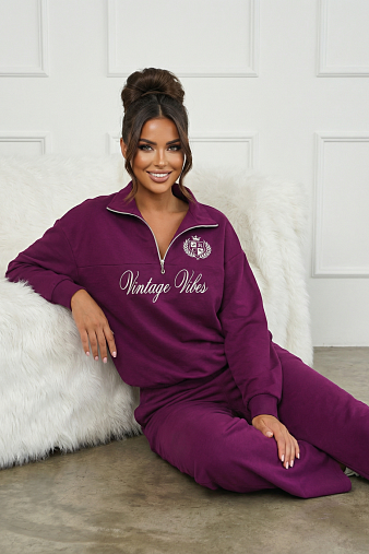 Костюм женский Верона однотонный марсала