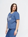 Футболка женская Сафари-1 индиго/меланж