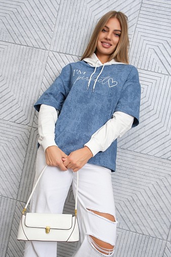 Толстовка женская Венди варенка индиго