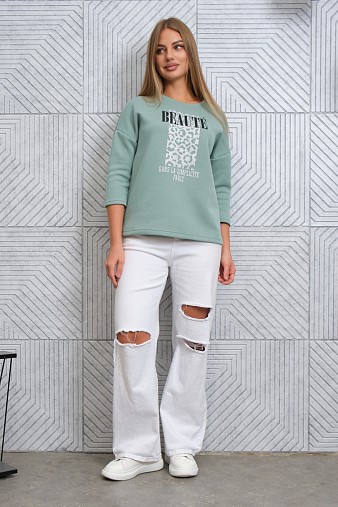 Свитшот женский Бьюти фисташка