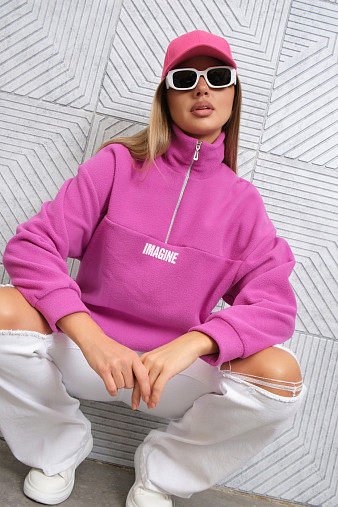 Толстовка жен. Тренд-2 флис фуксия