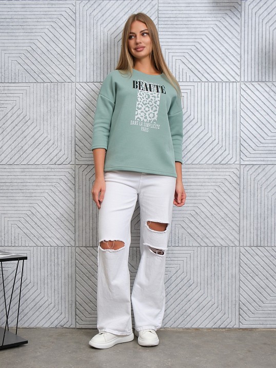 Свитшот женский Бьюти фисташка