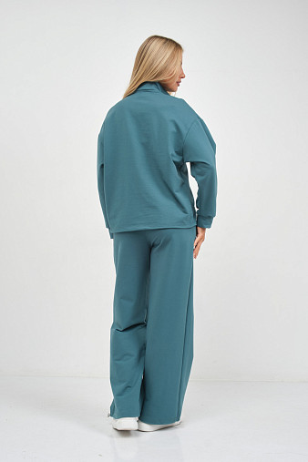 Костюм женский Верона однотонный изумруд