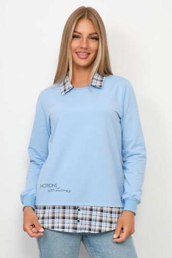 Толстовка женская Аврора голубой