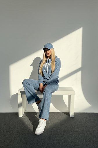 Костюм женский Винтаж варенка св.индиго