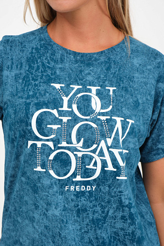 Футболка жен. Лиона варенка морская волна