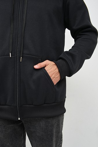 Толстовка муж. Дэнди 3-х нитка начес черный