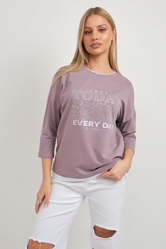 Лонгслив женский Лео корица