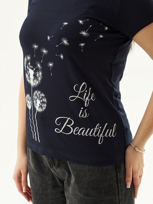 Футболка Одуванчик синий Футболка Одуванчик синий