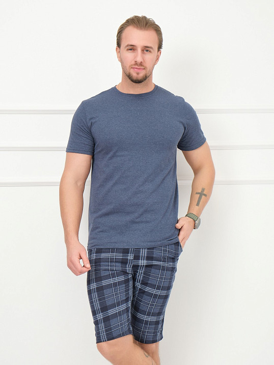 Костюм мужской Джой индиго/клетка