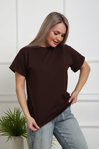Футболка женская Классика шоколад