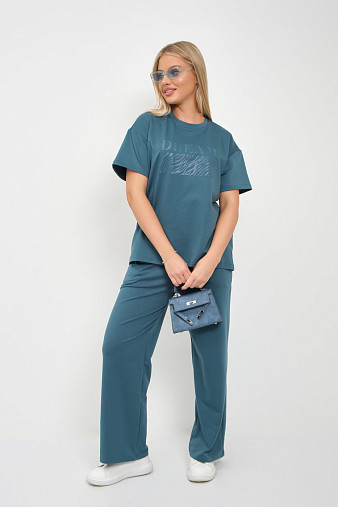 Костюм жен. Визэль 2-х нитка изумруд