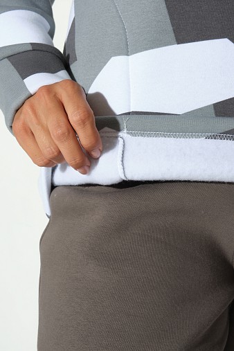 Костюм жен. Геометрия набивка 3-х нитка начес серый