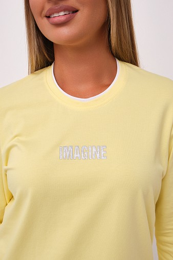 Лонгслив женский Сигма лимон