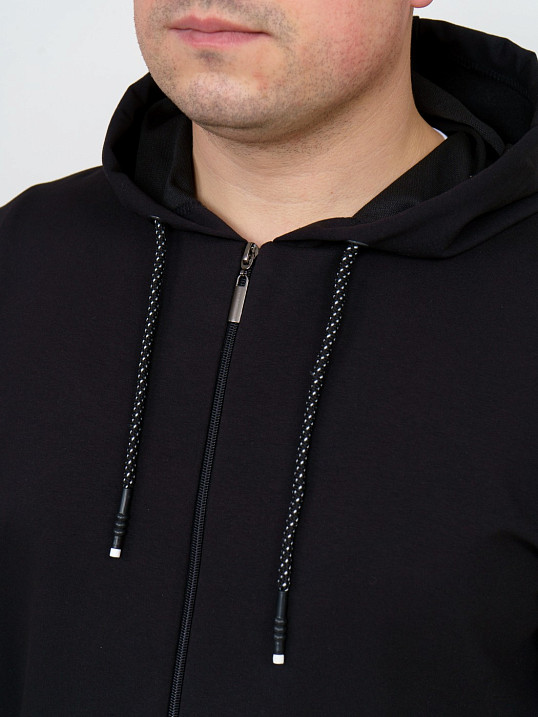 Костюм мужской Степ черный футер 2-х нитка